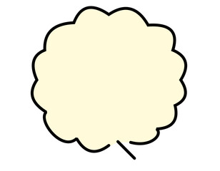 モコモコの形のフキダシ　