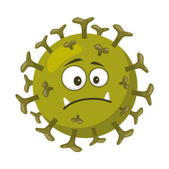 Vector illustration of a Rotavirus in cartoon style isolated on white background