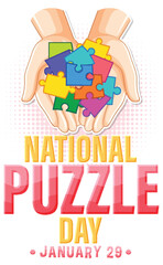 National Puzzle Day Banner Design