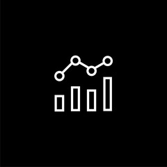 Growth direction design business management concept icon isolated on black background. 