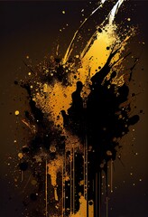 modern and abstract yellow colorsplash background texture with beautiful strong colors, generative ai