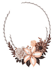 Watercolor flower arrangement