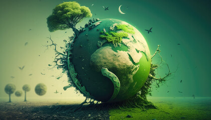 Generative Ai Green Planet Earth
