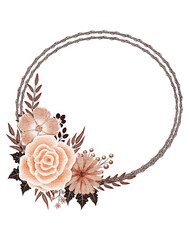 Watercolor flower arrangement