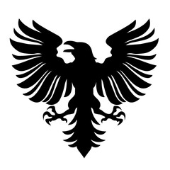 Heraldic raven crow. Symbol, sign. Isolated vector illustration.