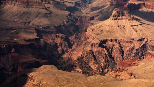 Grand Canyon Clouds Shadow Colorado River Phantom Ranch Telephoto Time Lapse Tilt Down Arizona USA