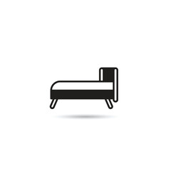 bed and mattress icon on white background