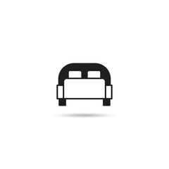 bed icon on white background