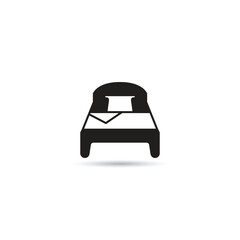 bed icon on white background