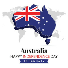 Australia Independence Day, 3d rendering Afghanistan Independence Day illustration with 3d map and flag colors theme.