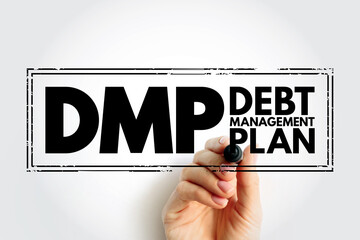 DMP - Debt Management Plan acronym, business concept background