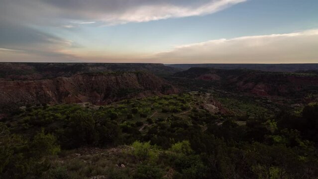 Palo Duro Canyon State Park Texas United States Dark Gloomy Storm Clouds Time Lapse