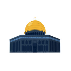 Fototapeta premium Vector hand drawn flat design al aqsa illustration