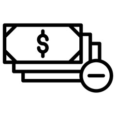 delete money icon