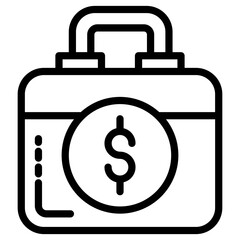 briefcase money icon