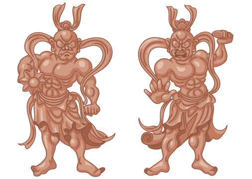 金剛力士像（阿形？）の油絵 金剛力士像（阿形？）の油絵 金剛力士像（阿形）、（東大寺作成