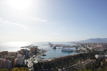 view of the city
port of malaga