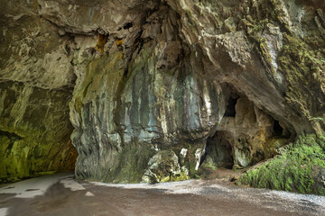 La Cuevona, Road Natural Karst Cave, National Heritage Site, Spanish Cultural Property, Cultural Interest, Cuevas del Agua, Ribadesella, Asturias, Spain, Europe