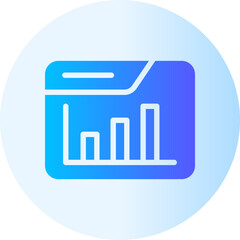 bar chart gradient icon
