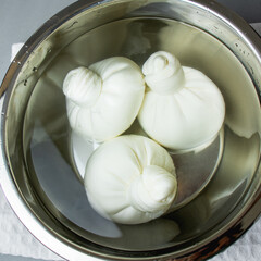 processing Traditional Italian mozzarella,buratta, Cheesemaker,cheese dairy