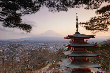 Close up top of beautiful Fuji mountain