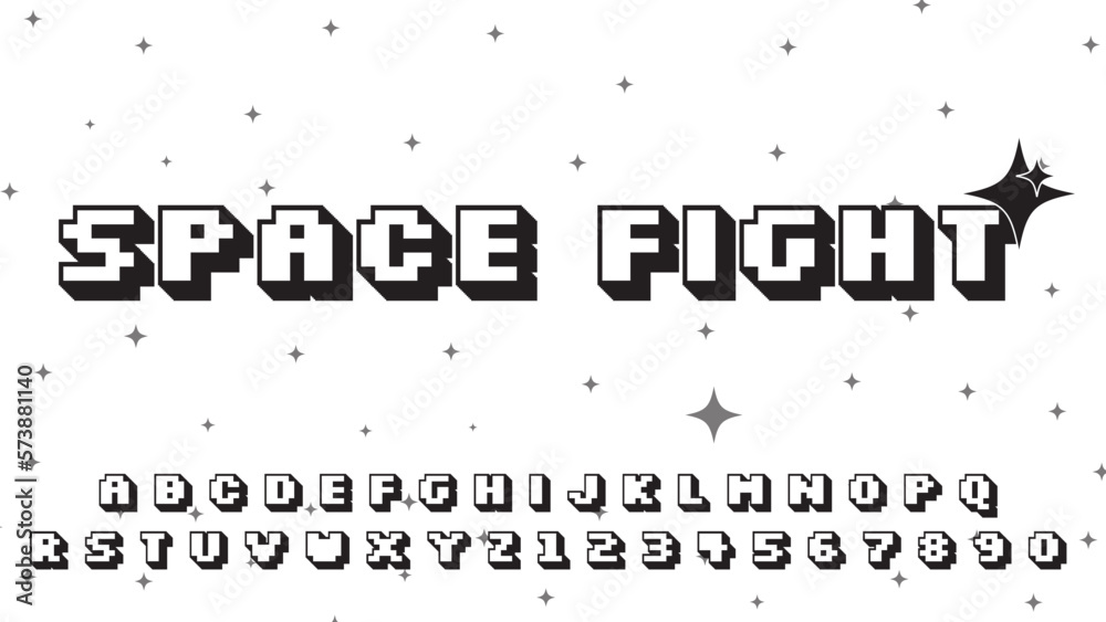 Fototapete the 90s 80s games title - editable font effect, editable text effect vector.