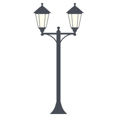 Street lighting. Flat vector icon