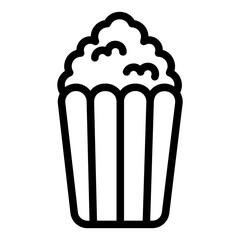 popcorn line icon