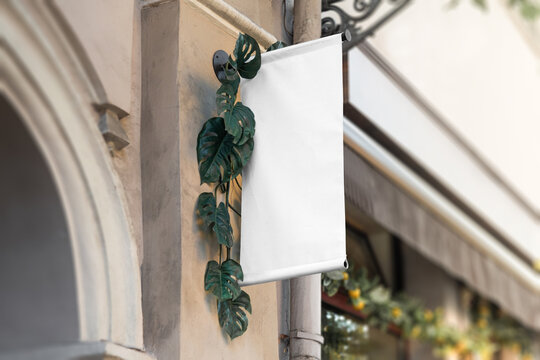 Blank billboard sign mockup in the urban environment, empty space to display your advertising or branding campaign