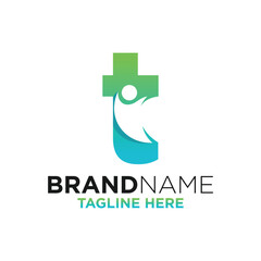 Letter T People Logo Design Template Inspiration, Vector Illustration.