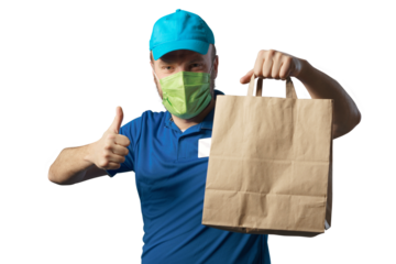 Delivery guy with face mask
