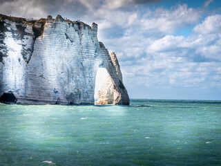 Landscape of Etretat, great place in France to visit.