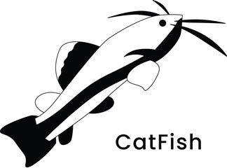 Cat Fish tuna silhouette.