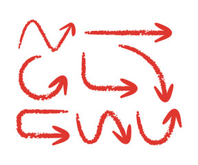 red grunge arrows symbols illustration