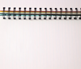 Notebook and pen. Open diary and pen to record