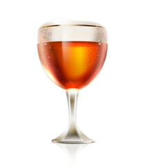 3d realistic vector icon illustration. Beer mug. Transparent glass. Isolated on white background.