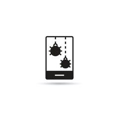 smartphone malware icon vector illustration