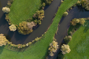River landscape from above