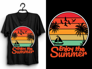 Summer Surfing T-shirt Design