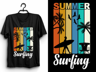 Summer Surfing T-shirt Design