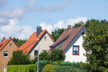 Wohnhäuser, Einfamilienhäuser, Bruchhausen-Vilsen, Niedersachsen, Deutschland