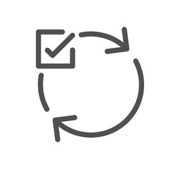 Business to business icon outline and linear vector.