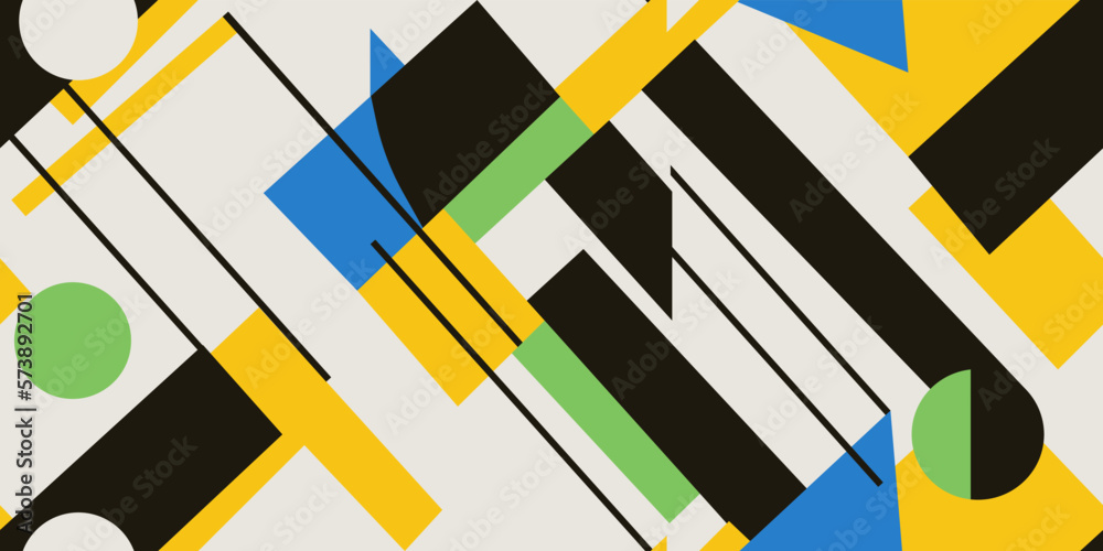 Fototapete minimal style pattern. avant-garde art. seamless diagonal lines, colored geometric shapes. seamless 