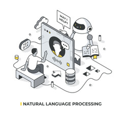 Natural Language Processing Isometric Scene