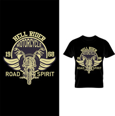 Vector t-shirt design with motorcycle legend riders.