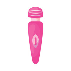Pink cartoon massager vibrator for woman pleasure. Sex shop toys - obrazy, fototapety, plakaty