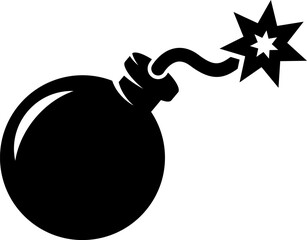 Bomb icon. Vector design element