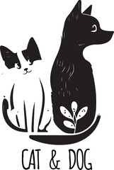 Creative logo design Dog and Cat vector template