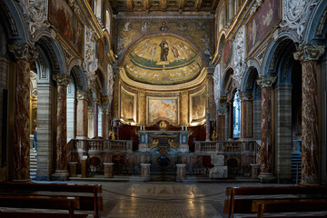 Basilica di San Marco Evangelista al Campidoglio, baroque and renaissance styled church in Rome,...