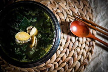 seaweed soup Abalone Seaweed Soup cooking seaweed dish Abalone dish © 해성 지